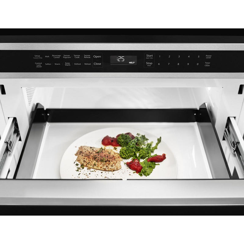 KitchenAid 24-inch, 1.2 cu. ft. Under-Counter Microwave Oven Drawer KMBD104GSS IMAGE 5