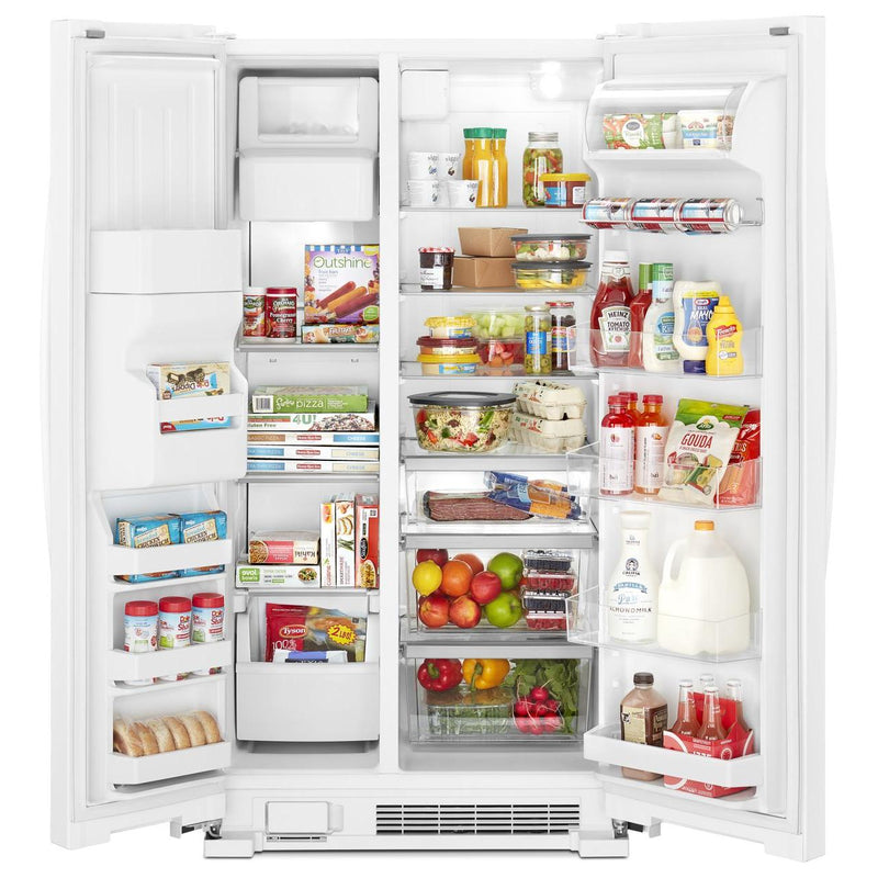 Whirlpool 36-inch, 24.5 cu. ft. Freestanding Side-by-Side Refrigerator with Exterior Ice and Water Dispenser with EveryDrop™ Water Filtration WRS335SDHW IMAGE 2
