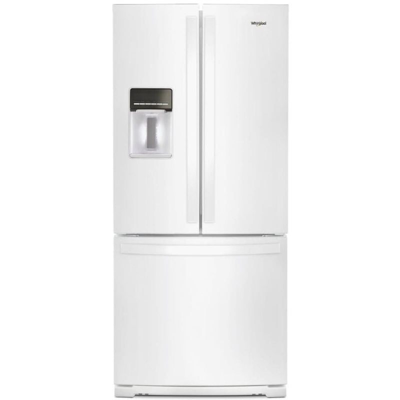 Whirlpool 30-inch, 19.7 cu.ft. Freestanding French 3-Door Refrigerator with Exterior Water Dispenser with EveryDrop® Filtration WRF560SEHW IMAGE 1