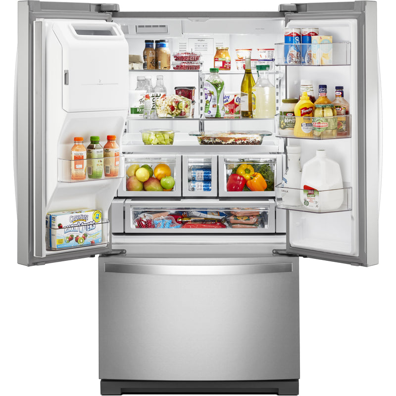 Whirlpool 36-inch, 26.8 cu. ft. Freestanding French 3-Door Refrigerator Water and Ice Dispensing System WRF757SDHZ IMAGE 3