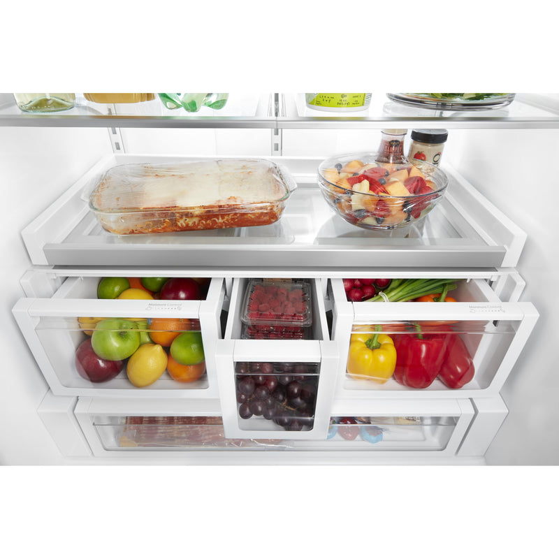 Whirlpool 36-inch, 26.8 cu. ft. Freestanding French 3-Door Refrigerator Water and Ice Dispensing System WRF767SDHV IMAGE 2