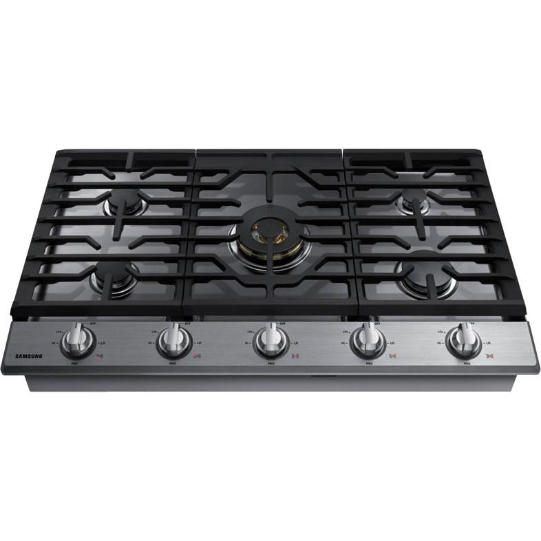 Samsung 36-inch Built-in Gas Cooktop with Wi-Fi and Bluetooth Connected NA36N7755TS/AA IMAGE 2