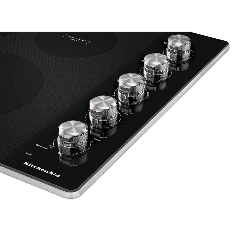 KitchenAid 30-inch Built-in Electric Cooktop with 5 Elements KCES550HSS IMAGE 2