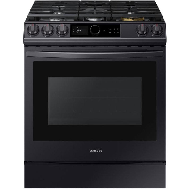 Samsung 30-inch Slide-in Gas Range with Wi-Fi Technology NX60T8711SG/AA IMAGE 1