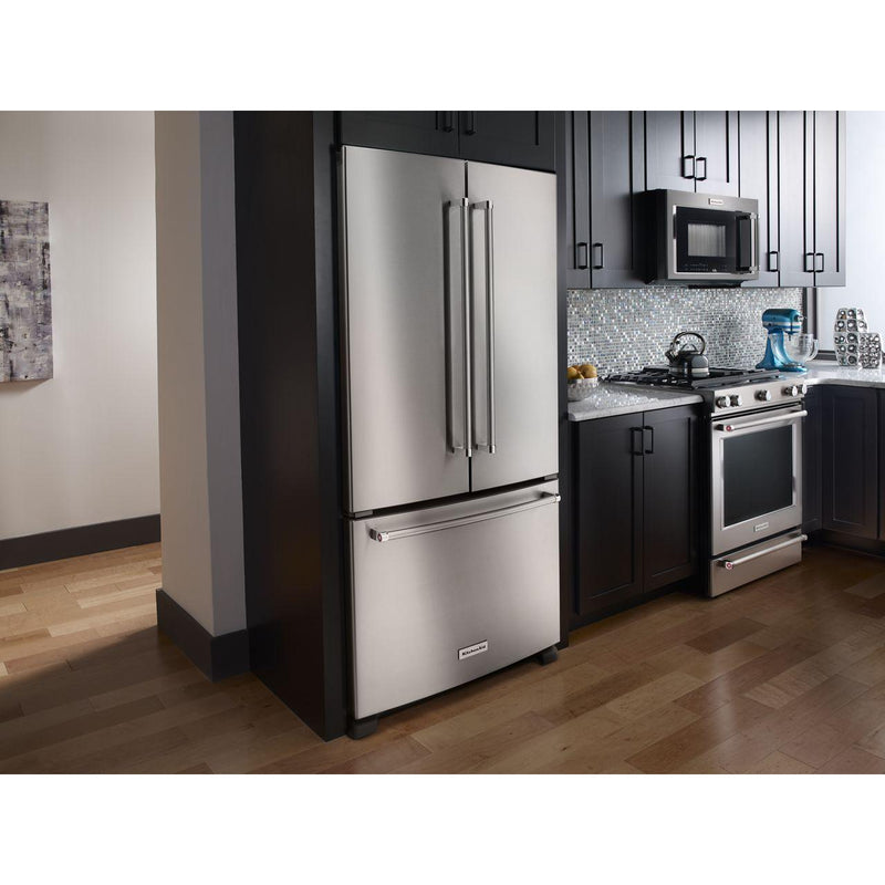 KitchenAid 36-inch, 22 cu.ft. Counter-Depth French 3-Door Refrigerator with Interior Water Dispenser KRFC302ESS IMAGE 10