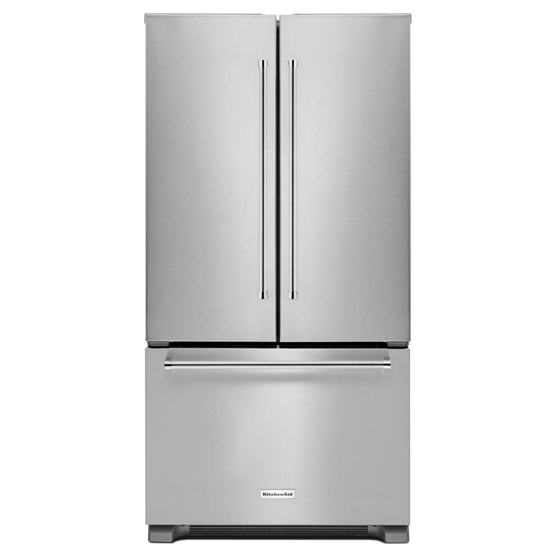 KitchenAid 36-inch, 22 cu.ft. Counter-Depth French 3-Door Refrigerator with Interior Water Dispenser KRFC302ESS IMAGE 1