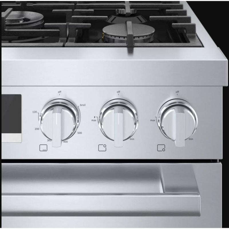 Bosch 30-inch Freestanding Gas Range with Convection Technology HGS8055UC IMAGE 12