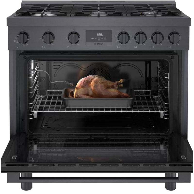Bosch 36-inch Freestanding Dual Fuel Range with European Convection Technology HDS8645C IMAGE 3