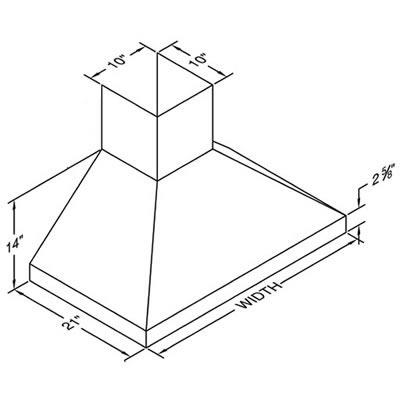 Vent-A-Hood 36-inch Wall Mount Range Hood PDH14-236SS IMAGE 2