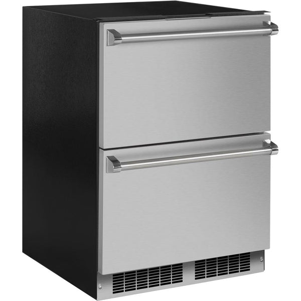 Marvel Professional 24-inch, 5 cu.ft. Built-in Refrigerator Drawers with Adjustable Dividers MPDR424-SS71A IMAGE 1