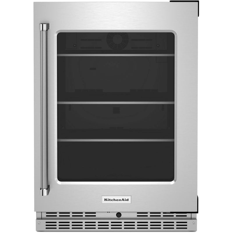 KitchenAid 24-inch, 5.20 cu. ft. Compact Refrigerator with Glass Door KURR314KSS IMAGE 1