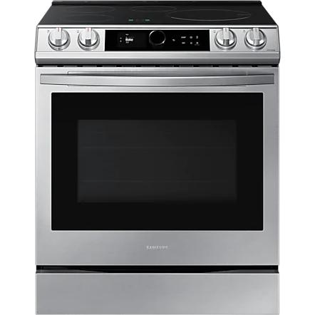 Samsung 30-inch Slide-in Electric Induction Range with WI-FI Connect NE63T8911SS/AC IMAGE 1