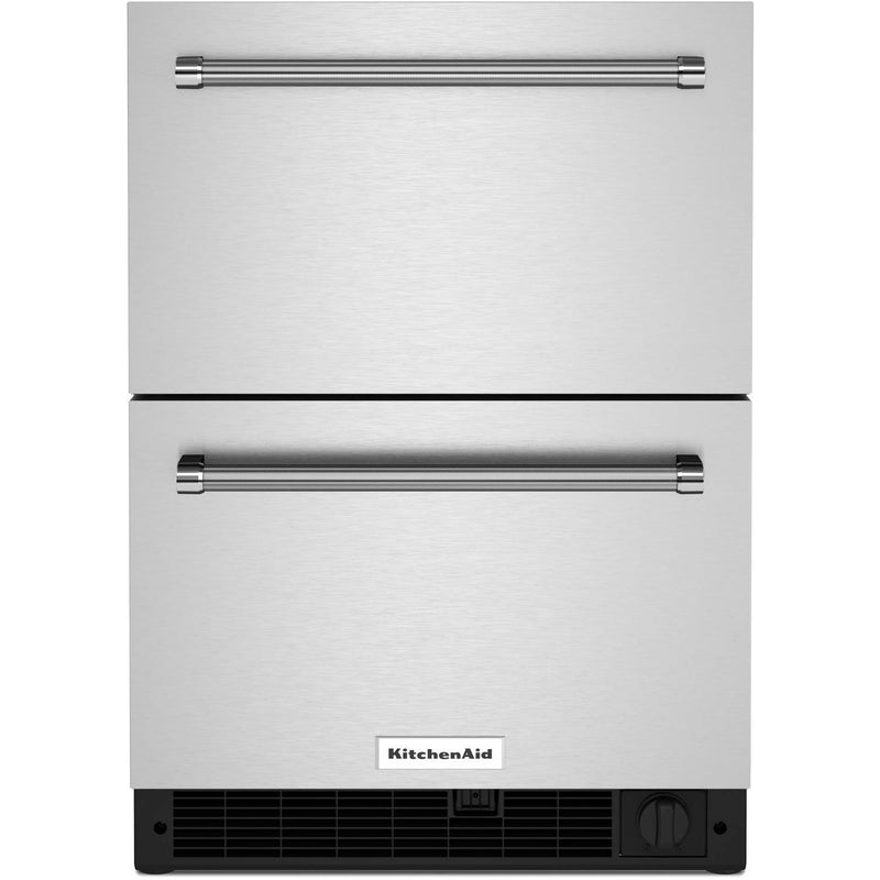 KitchenAid 24-inch Undercounter Double-Drawer Refrigerator/Freezer KUDF204KSB IMAGE 1