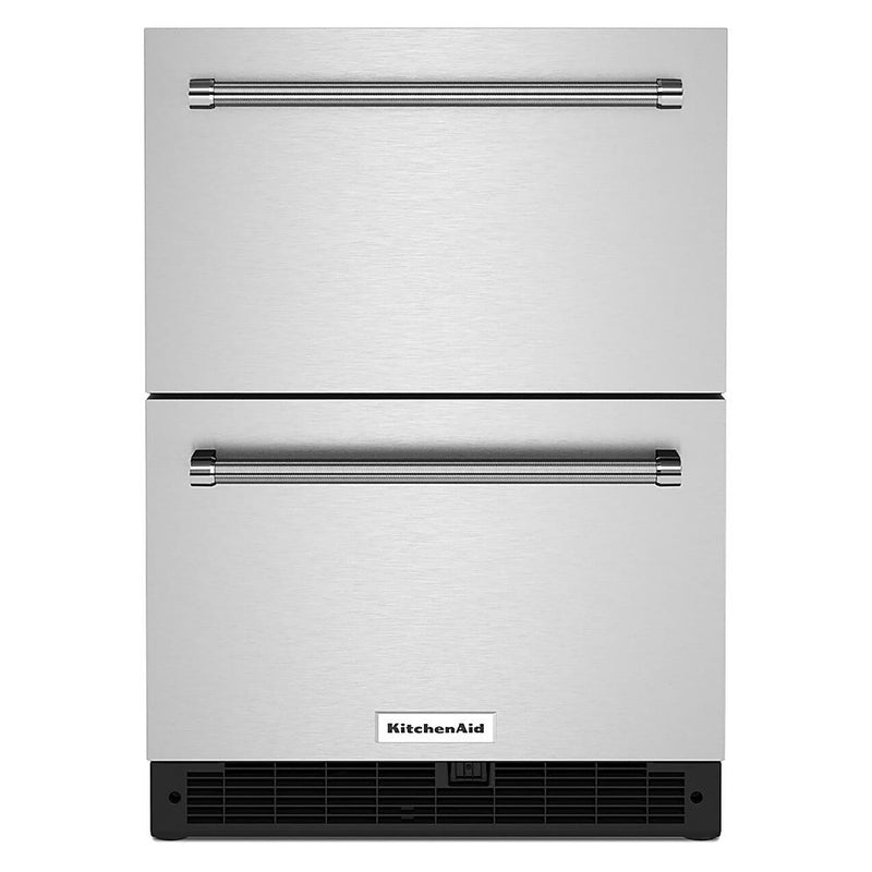KitchenAid 24-inch Undercounter Double-Drawer Refrigerator KUDR204KSB IMAGE 1