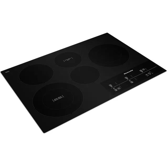 KitchenAid 30-inch Built-In Electric Cooktop with Even-Heat™ Technology KCES950KBL IMAGE 2