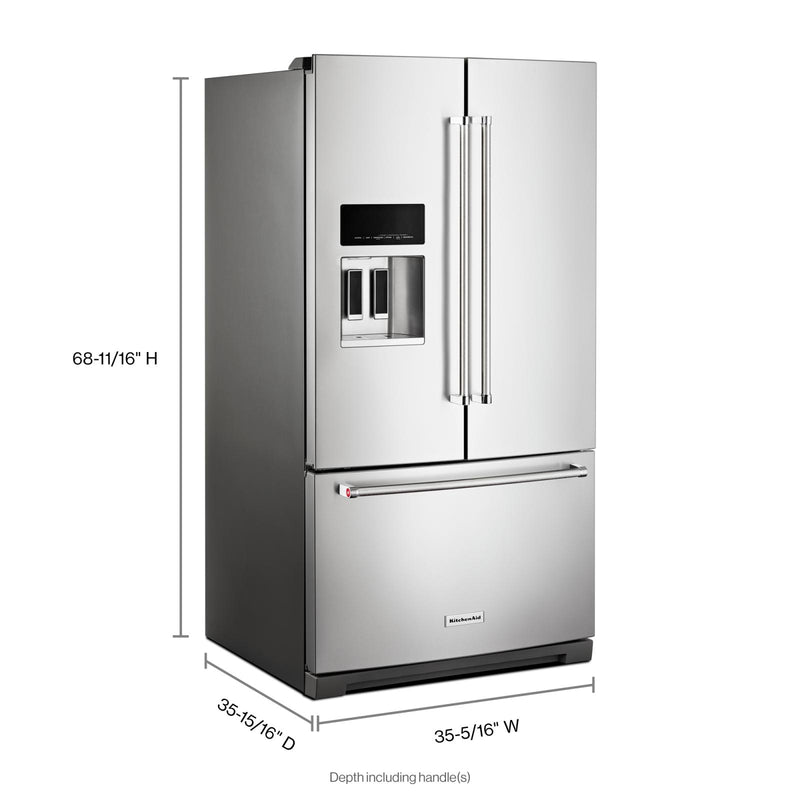 KitchenAid French 3-Door Refrigerator with External Water and Ice Dispensing System KRFF577KPS IMAGE 17