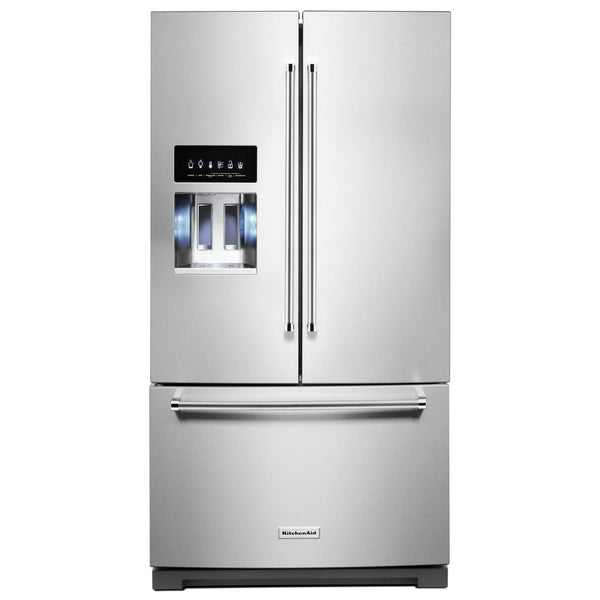 KitchenAid French 3-Door Refrigerator with External Water and Ice Dispensing System KRFF577KPS IMAGE 1