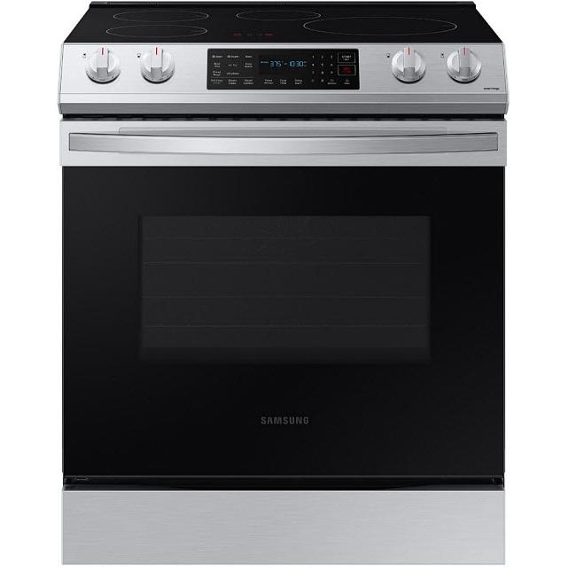 Samsung 30-inch Slide-in Induction Range with Wi-Fi Connectivity and Voice Control NE63B8411SS/AC IMAGE 1