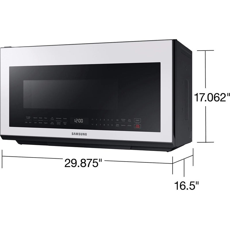 Samsung 30-inch, 1.2 cu.ft. Over-the-Range Microwave Oven with Sensor Cook ME21B706B12/AC IMAGE 12