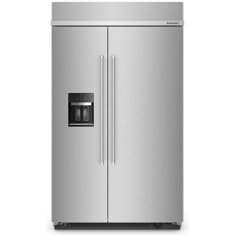 KitchenAid 48-inch, 19.4 cu. ft. Built-in Side-by-Side Refrigerator with External Water and Ice Dispensing System KBSD708MPS IMAGE 1
