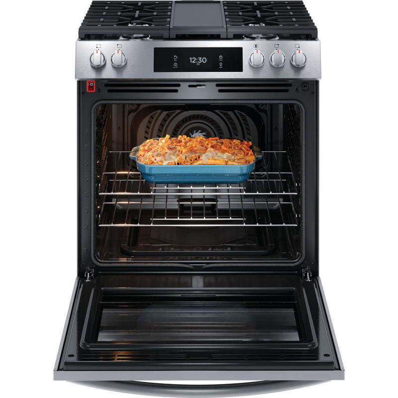 Frigidaire Gallery 30-inch Freestanding Gas Range with Convection Technology GCFG3060BF IMAGE 2