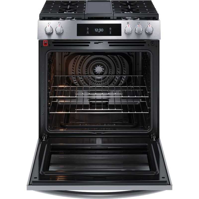 Frigidaire Gallery 30-inch Freestanding Gas Range with Convection Technology GCFG3060BF IMAGE 3